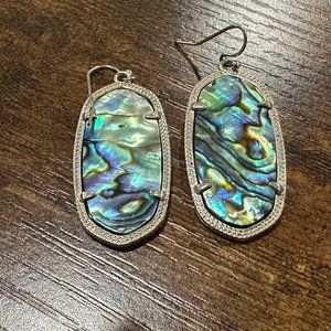 Elle Gold Drop Earrings in Abalone Shell